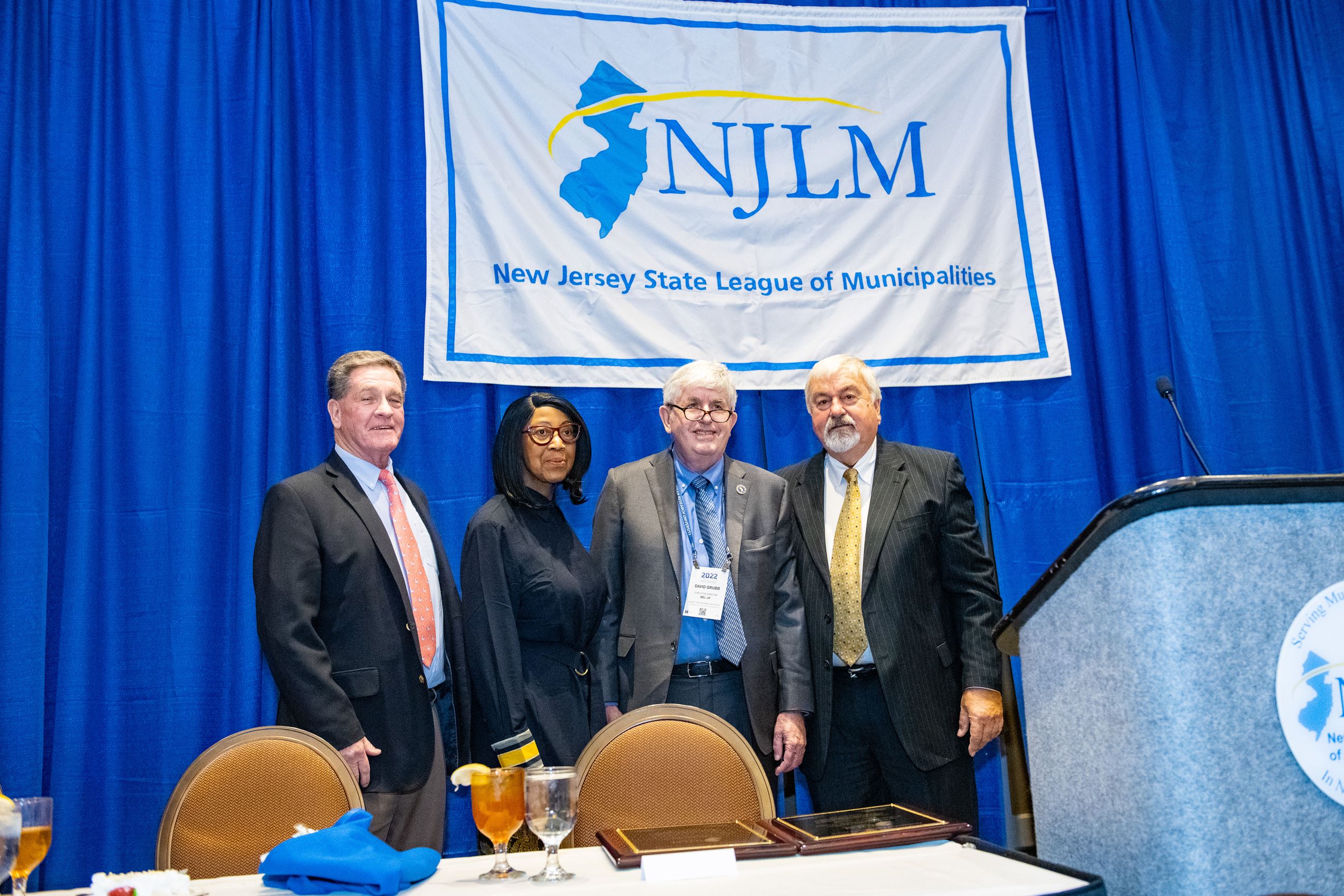 Ed McManimon, Lt. Gov. Oliver, David Grubb, William Pikolycky at League Luncheon