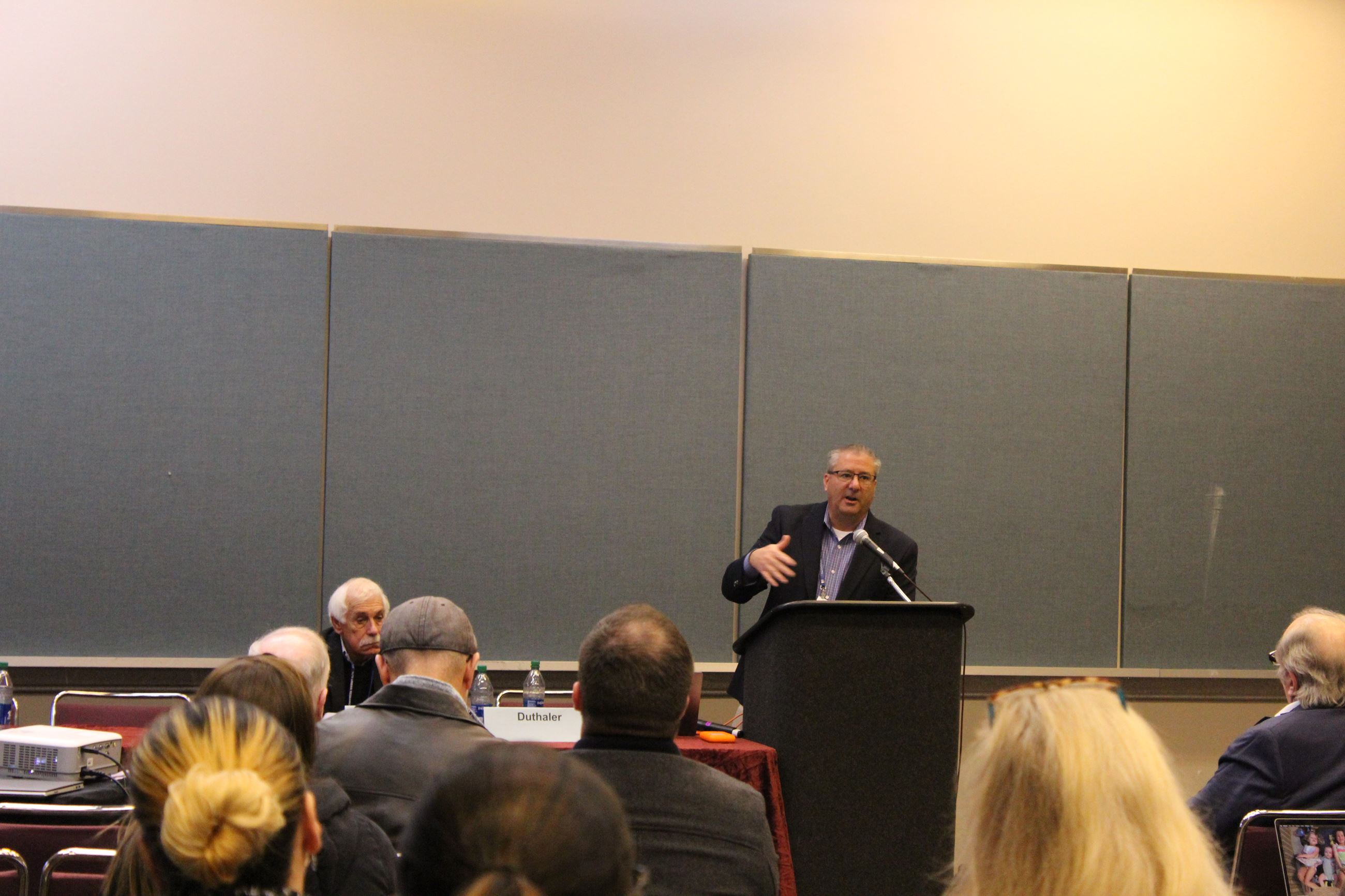 Beyond Cable Communications session Bob Duthaler speaking, Geoff Belinfante