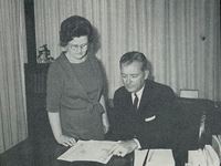 League Staff Roberta Thatcher and Robert Fust