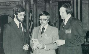 Legislative Analyst Michael Lacey, Executive Director Jack Trafford and the Assistant Executive Dire