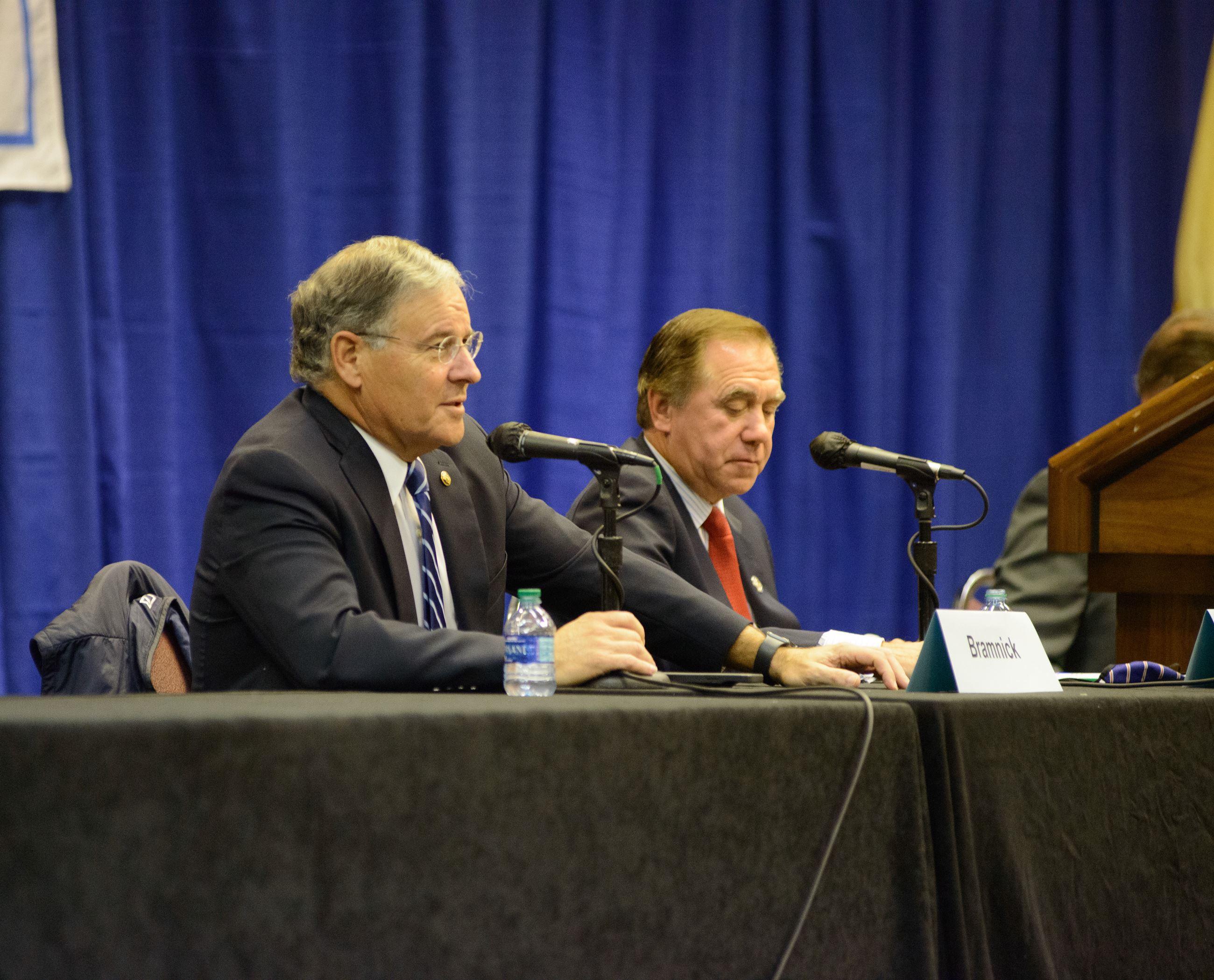 1117 Legislative Leaders session Assemblymen Jon Bramnick and Craig Coughlin