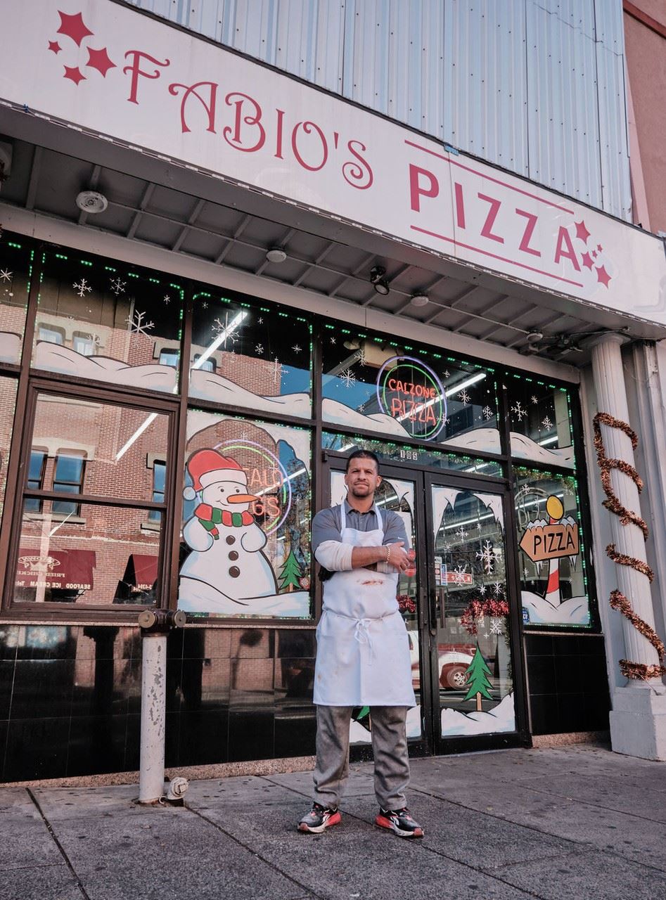 A decorated window in Trenton New Jersey